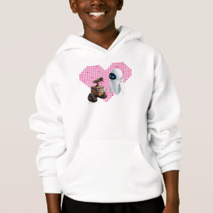 WALL-E and Eve Pixel Heart Hoodie
