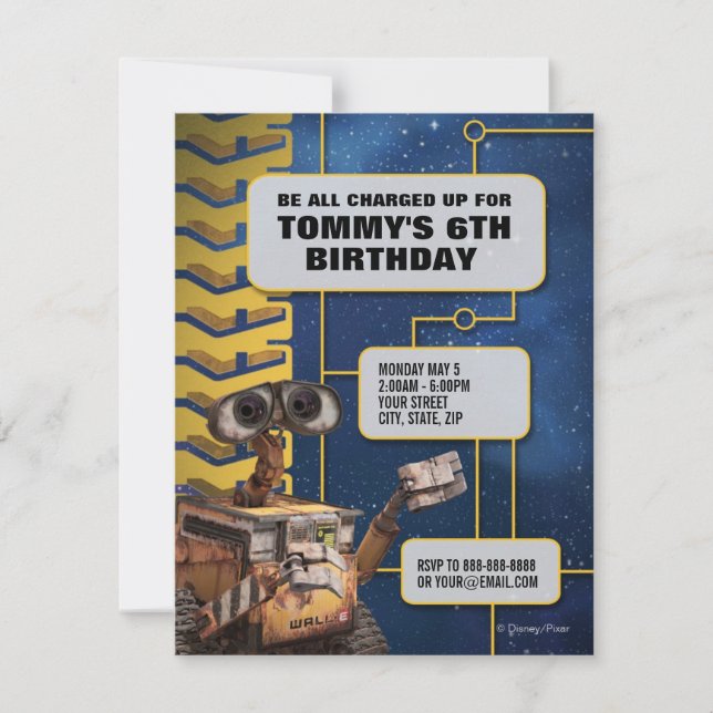WALL-E Birthday Invitation (Front)