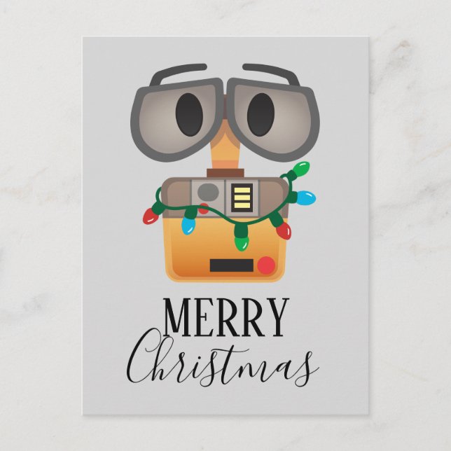 WALL-E Christmas Lights Holiday Postcard (Front)