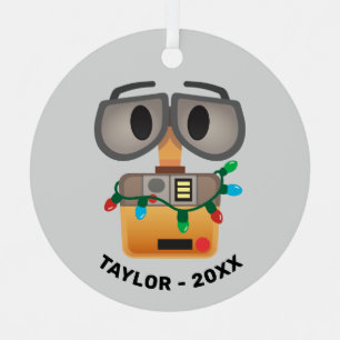 WALL-E Christmas Lights Metal Ornament