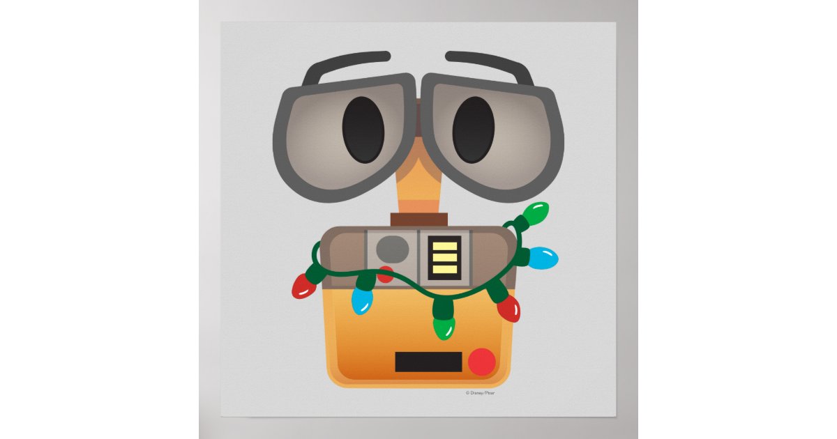 WALLE Christmas Lights Poster Zazzle