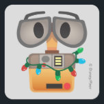 WALL-E Christmas Lights Square Sticker<br><div class="desc">Celebrate the holidays and your love of Disney/Pixar with this cute Christmas design featuring Wall-e.</div>
