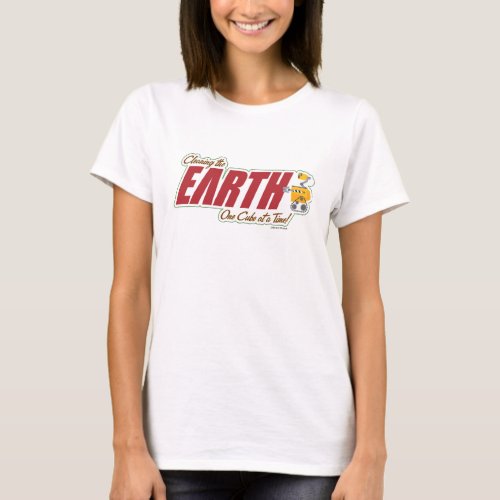 WALL_E cleaning the EARTH one cube at a time T_Shirt