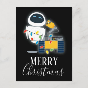 WALL-E & EVE Christmas Holiday Postcard