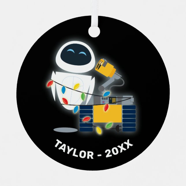 WALL-E & EVE Christmas Metal Ornament (Front)