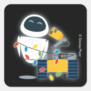 WALL-E & EVE Christmas Square Sticker