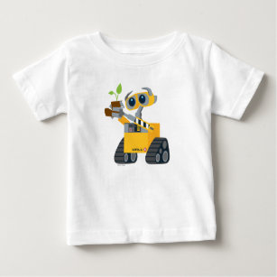 WALL-E robot sad holding plant Baby T-Shirt