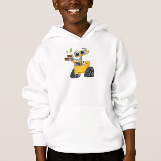 WALL-E robot sad holding plant Hoodie (Front)