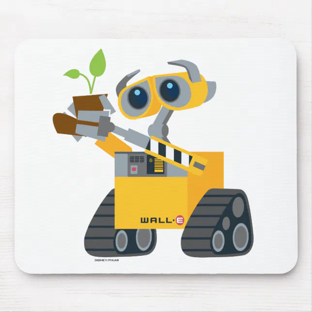WALL-E robot sad holding plant Mouse Pad | Zazzle