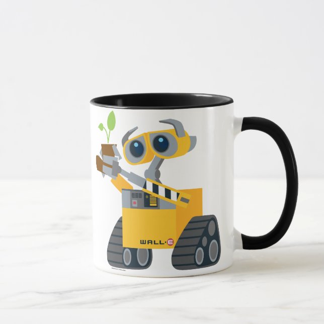WALL-E robot sad holding plant Mug (Right)