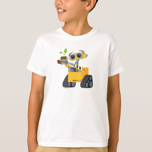 WALL_E robot sad holding plant T_Shirt