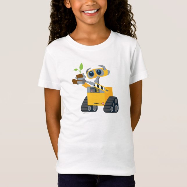 WALL-E robot sad holding plant T-Shirt (Front)
