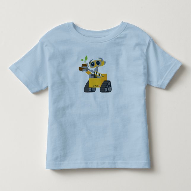 WALL-E robot sad holding plant Toddler T-shirt (Front)