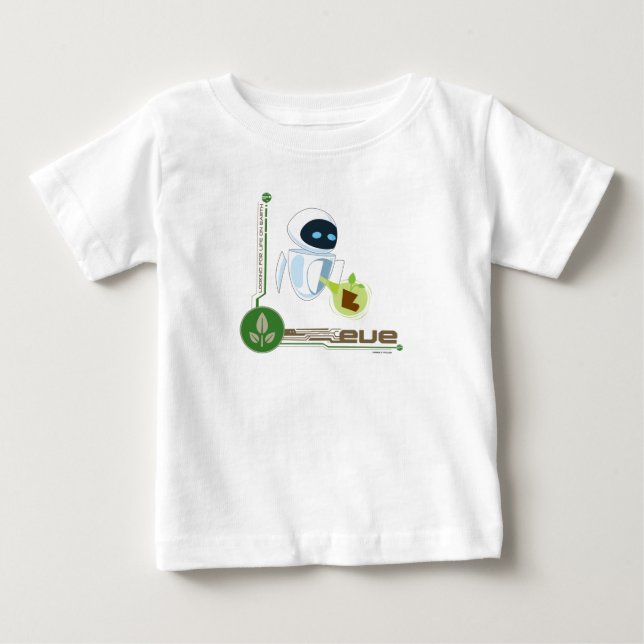 Wall*E with Eve the plant Disney Baby T-Shirt (Front)