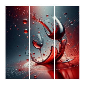 WALL FINE WINE Triptych ART