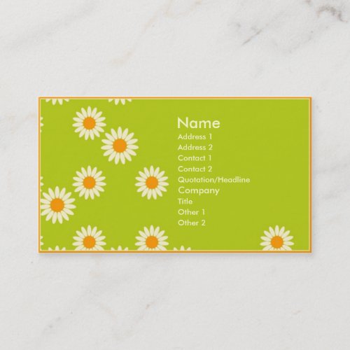 Wall Flowers Business Card Template