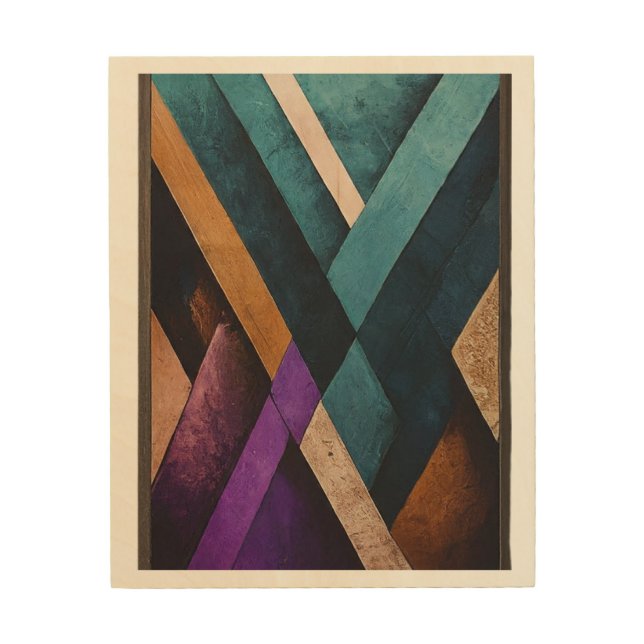 Wall frame design using triangles wood wall art (Front)