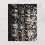 Wall Full Of Skulls And Bones In The Bone Chapel Postcard