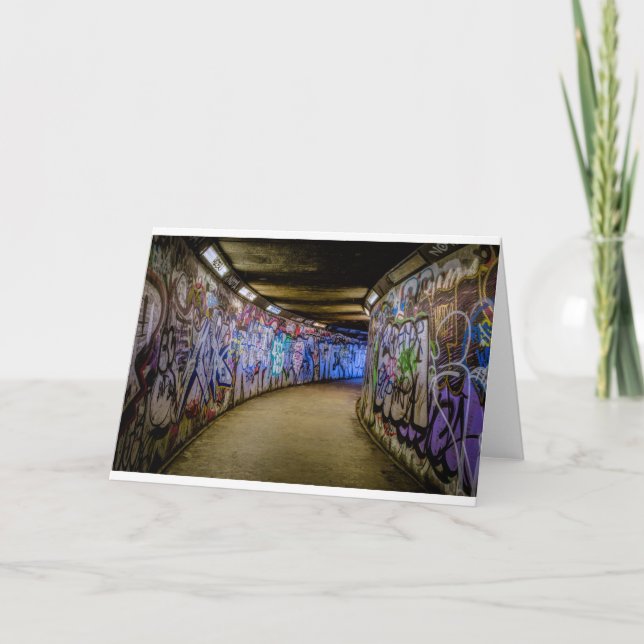 Wall Graffiti Greeting Card (Front)