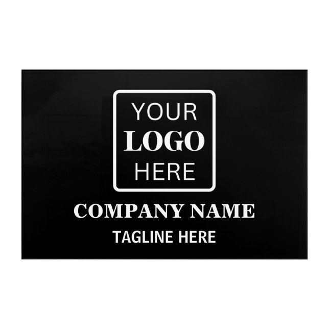 Wall Hanging Business Sign With Logo Acrylic Print (Front)