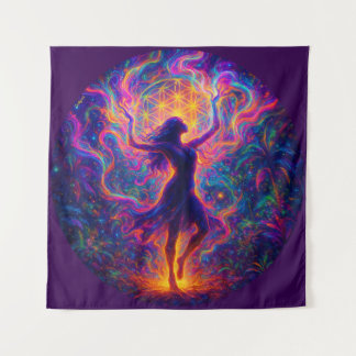 Wall Hanging Spiritual – Dance of Energy and Light Tapestry
