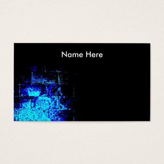 Wall Image in Blue and Black. Digital Art. Business Card