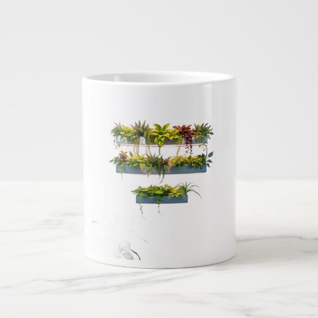 Wall-Mounted Air Purifying Planters Giant Coffee Mug (Front)