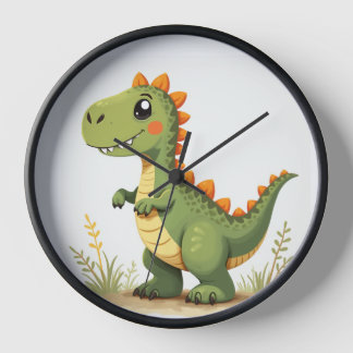 wall mounted dinosaur clock