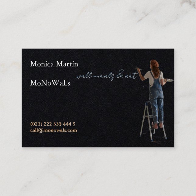 Wall Mural Painter  Business Card (Front)