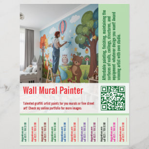 wall mural Painter job offer Tear Off  Flyer
