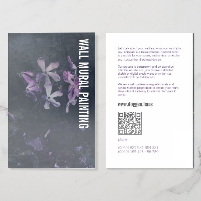 Wall mural painter professional tri-fold brochure  (Folded Front and Back)