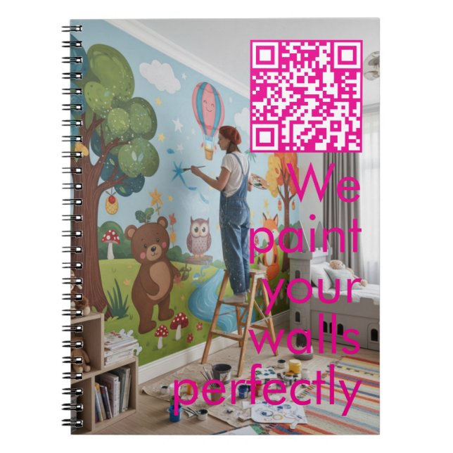 Wall mural painter shop sign  notebook (Front)