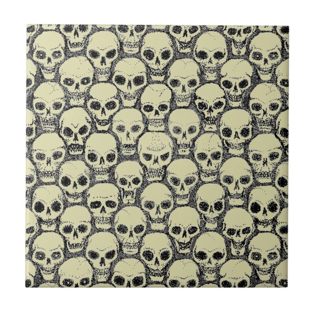 Wall o’ Skulls Ceramic Tile (Front)