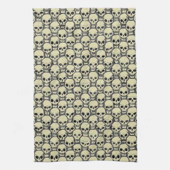 Wall o’ Skulls Kitchen Towel (Vertical)
