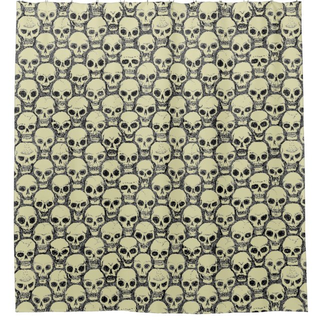 Wall o’ Skulls Shower Curtain (Front)