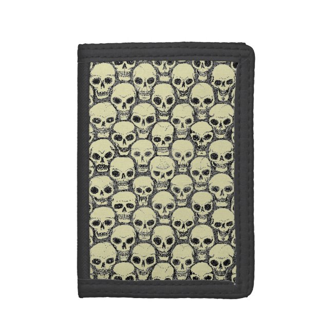 Wall o’ Skulls Tri-fold Wallet (Front Vertical)