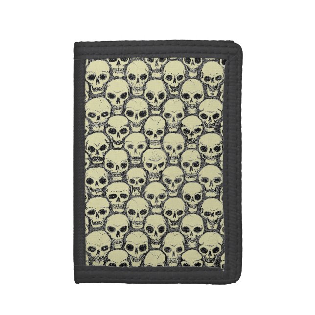 Wall o’ Skulls Trifold Wallet (Front Vertical)