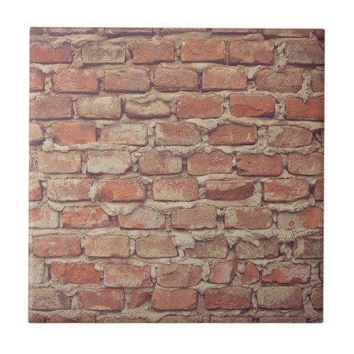 Wall of bricks pattern wallpaper design tile