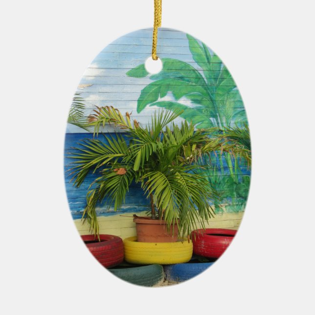 Wall of Colors "St. Maarten" Ceramic Ornament (Front)