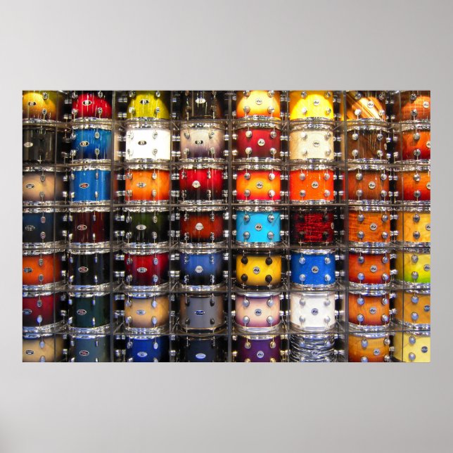 Wall of drums matte poster (Front)