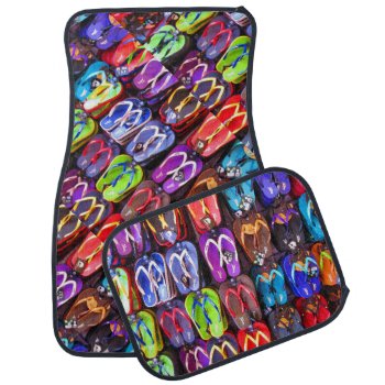 Wall Of Flip Flops Car Mat by StuffOrSomething at Zazzle
