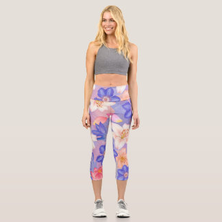 Wall of Flowers Capri Leggings