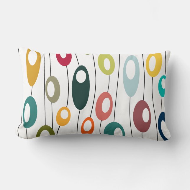 Wall of Ovals Lumbar Pillow (Front)