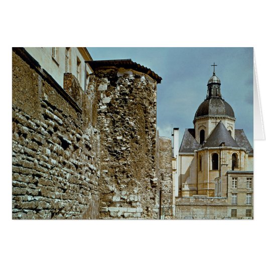Wall of Philippe Auguste  rue des Jardins Cards (Front Horizontal)