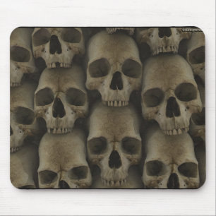 Wall Of Skulls Mouse Pad