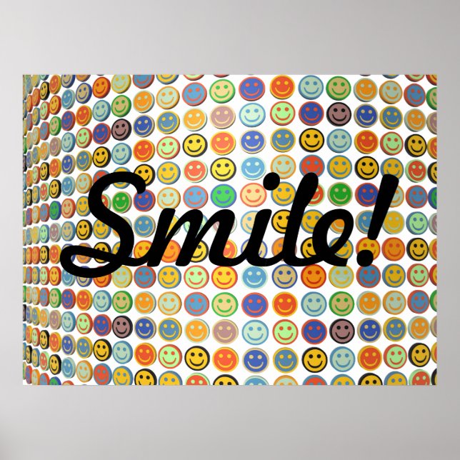 Wall of smiling faces poster (Front)