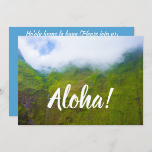 Wall of Tears, Mount Waialeale, Kauai, Hawaii Invitation