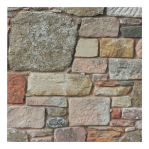 Wall old banner web header mortar faux canvas print
