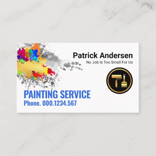 Wall Paint Splatter Home Repairs Business Card