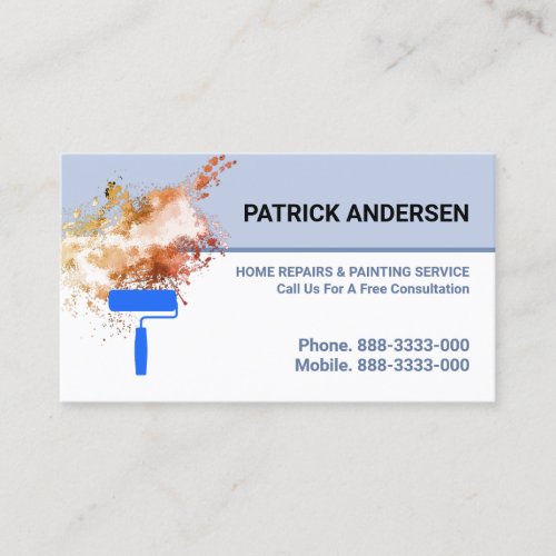 Wall Paint Splatter Peeling Paint Business Card